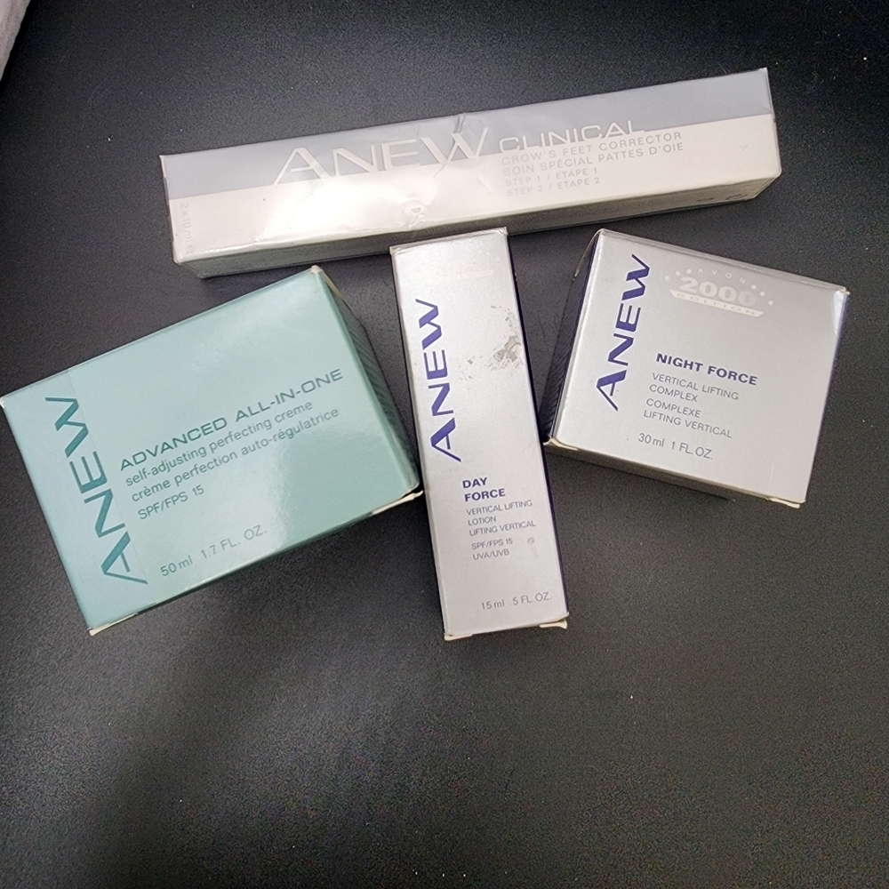 Vintage Avon Anew Bundle. Advanced All In One Day Force Night Force Crows Feet